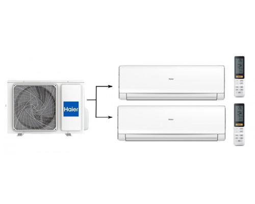 Мульти сплит-система на 2 комнаты Haier Lightera 2U40S2SM1FA/AS09NS6ERA-W*2шт