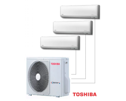 Внешний блок мульти сплит-системы на 3 комнаты Toshiba RAS-3M18G3AVG-E