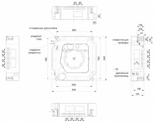 Кассетный кондиционер Excon CR-01-1624