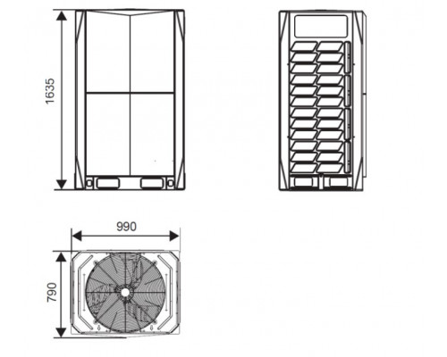 Наружный блок VRF системы Systemair SYSVRF2 M 252 AIR EVO HR R