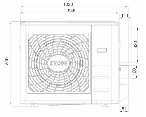 Напольно-потолочный кондиционер Excon CR-01-1022